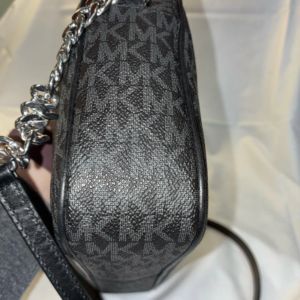 Michael Kors Black MK Monogram Crossbody Camera Bag - Picture 5 of 5